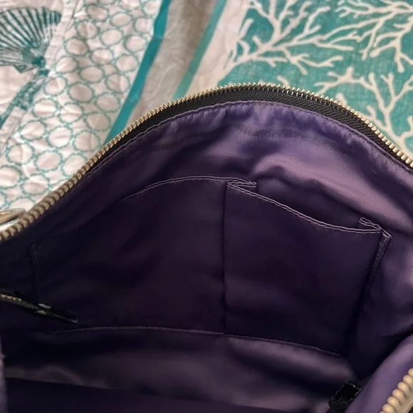 Coach Black and Gray Crossbody Purse or bag with Signature Pattern - Picture 8 of 12